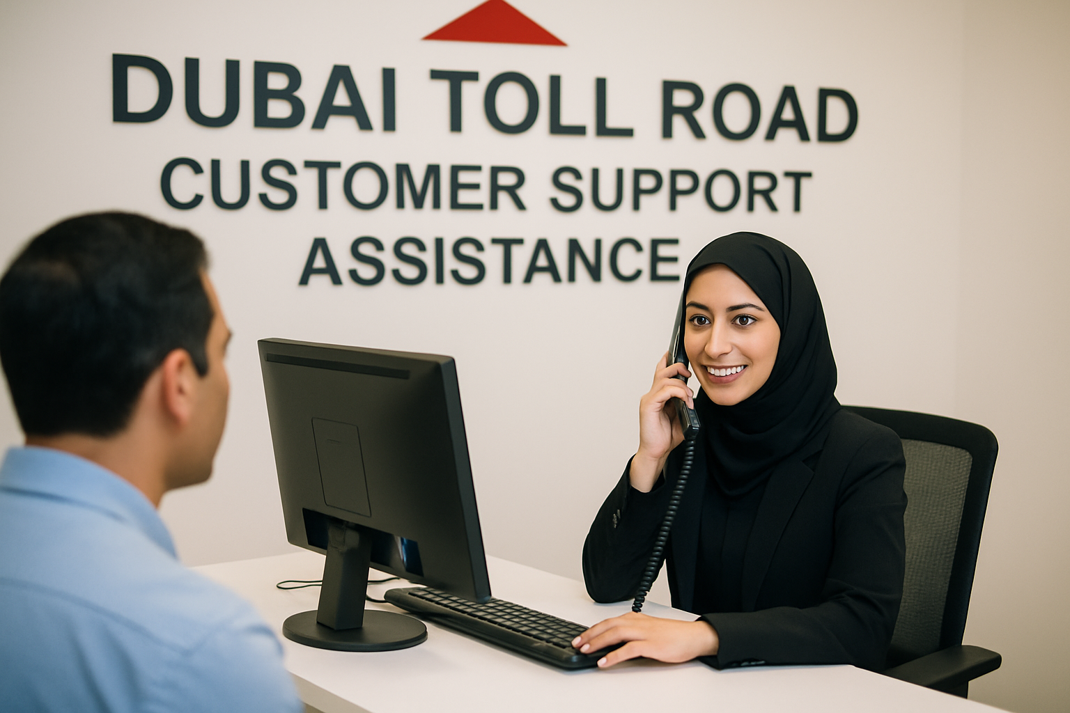 Dubai toll road customer support assistance